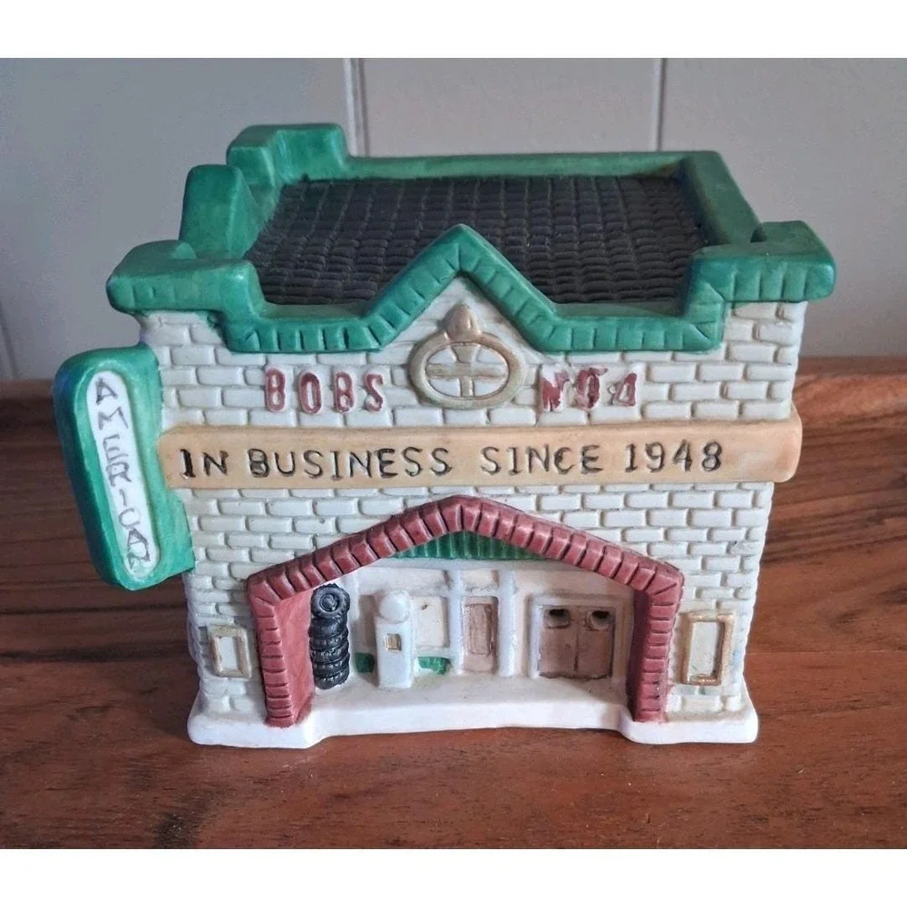 Vtg 1993 Santa's Best Spirit Of America Christmas Bob's No4 Station
